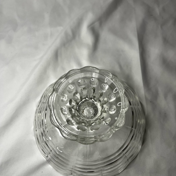 Elegant Clear Glass Pedestal Bowl - Picture 5 of 5